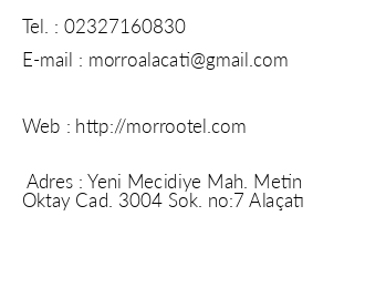 Morro Alaat Otel iletiim bilgileri